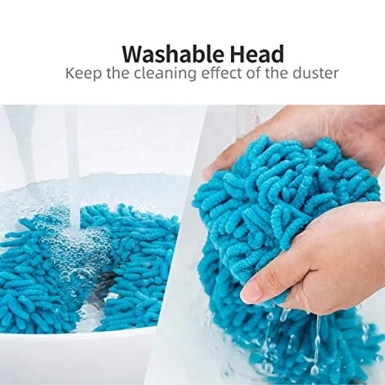 Flexible Fan Duster - Microfiber Bendable Cleaning Brush (Random Color)